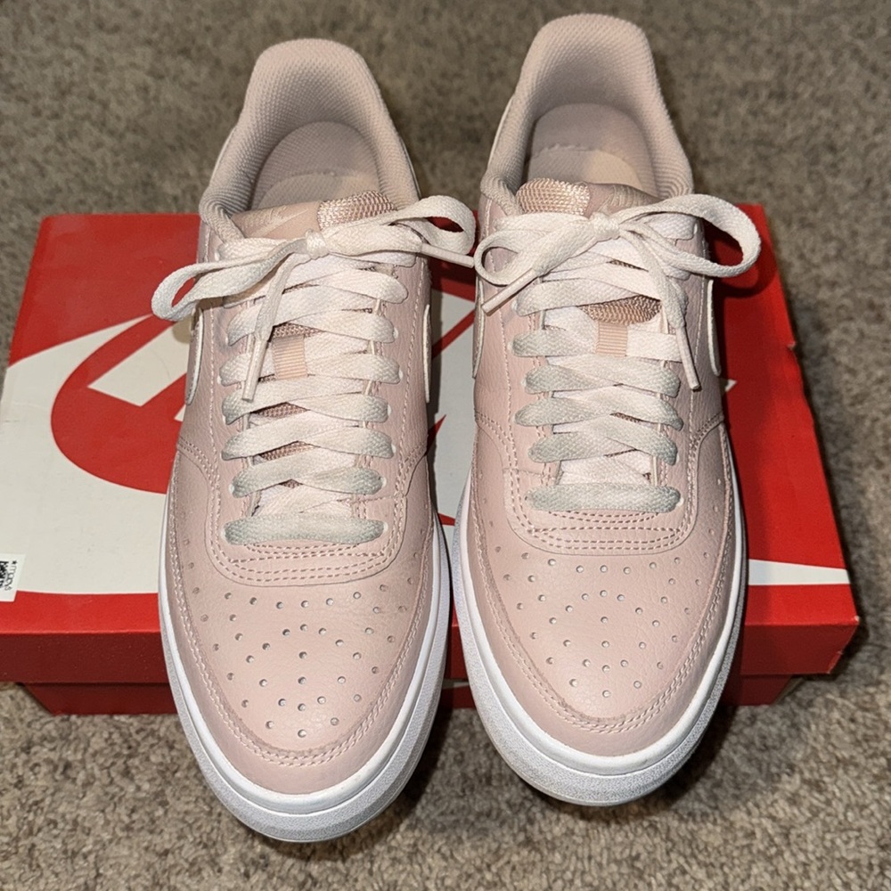 Nike Court Vision Alta Platform Sneaker Pink Oxford Sz 8.5 EUC Box Included - Picture 8 of 14